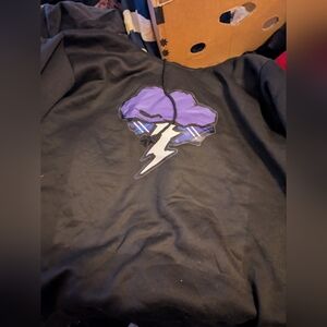 Sander sides black and purple Virgil hoodie